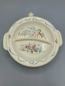 Plato de calentamiento dividido Pfaltzgraff Tea Rose niño bebé - Imagen 1 de 8