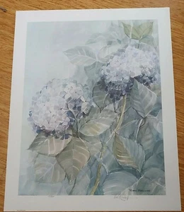 Roger Berghoff Signed & Numbered Serigraph Print "Blue Hydrangia" Northwest Art - Picture 1 of 9