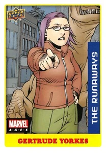 Marvel Ages 2021 (UD) LOW SERIES STICKER PARALLEL BASE Card #62 GERTRUDE YORKES - Picture 1 of 2