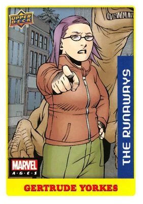 Marvel Ages 2021 (UD) LOW SERIES STICKER PARALLEL BASE Card #62 GERTRUDE YORKES - Image 1 of 2