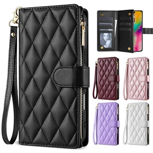 Fr iPhone 17 Pro Max 16 15 14 13 12 11 Crossbody Leather Wallet Case Stand Cover - Picture 1 of 67