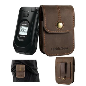 Leather Kyocera Flip Case with Belt Clip, TCL Flip Holster for Belt, Cat S22 ... - Zdjęcie 1 z 5