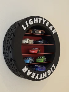 Lightning McQueen Lightyear Tyre Design Wall Hanging Shelf, 3d Printed - Picture 1 of 8