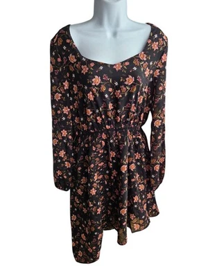 Новый с Ярлыками JOA черный цветочный платье размер M - Изображение 1 из 3
