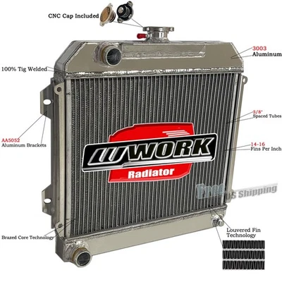 Radiador de aluminio para Toyota Corolla TE21 TE27 TE28 2TC/2TG 1,6 L 1971-1974 1973 Foto 1 de 4