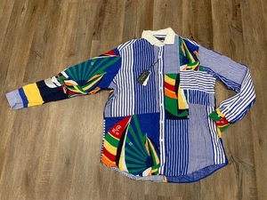 Polo Ralph Lauren CP-93 Regata Cápsula Camisa Casino Patchwork Ala P Para Hombres Talla XL - Imagen 1 de 9