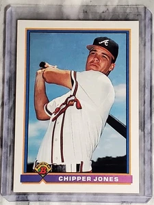 Tarjeta de novato de béisbol Chipper Jones 1991 Bowman #569 Atlanta Braves - Imagen 1 de 2