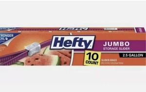 Bolsas de almacenamiento grandes/jumbo deslizantes fuertes bolsas de 2,5 galones 10 unidades - Imagen 1 de 4