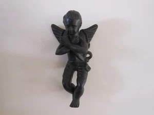Pottery/Black Clay Angel or Cherub Mexican Folk Art Wall Hanging 10" - Picture 1 of 14
