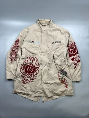 Men’s Ed Hardy Military Lined Tattoo Parka Size XL (Y0944) - Image 1 of 4