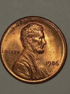 1986 Philidelphia Lincoln Memorial Red Zince Penny,Error Coin, - Picture 1 of 8