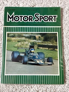 Motor Sport Magazine April 1974 British Sports Cars Vintage Great Ads - Picture 1 of 2