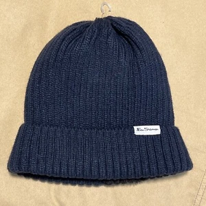 BEN SHERMAN Knit Beanie Winter Cap Hat with Faux Fur Lining Charcoal Gray - Picture 1 of 2