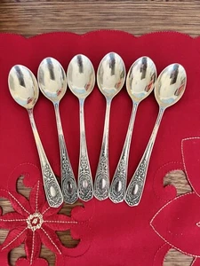 Vintage Gold Plated Soviet Union Set of 6 Teaspoons - Picture 1 of 9