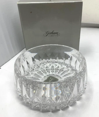 GORHAM ALTHEA CUT CRYSTAL 5 3/4" BOWL( GERMANY) N.O.S. - Image 1 of 4