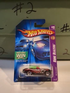 2006 Hot Wheels #85 Bone Blazers 5/5 '65 CORVETTE Black w/Chrome 5Y Sp-Variant  - Picture 1 of 4