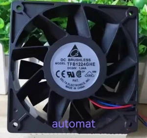 Delta TFB1224GHE 12038 DC24V 1.44A 12CM 3-Wire Inverter Mute Cooling Fan - Picture 1 of 2