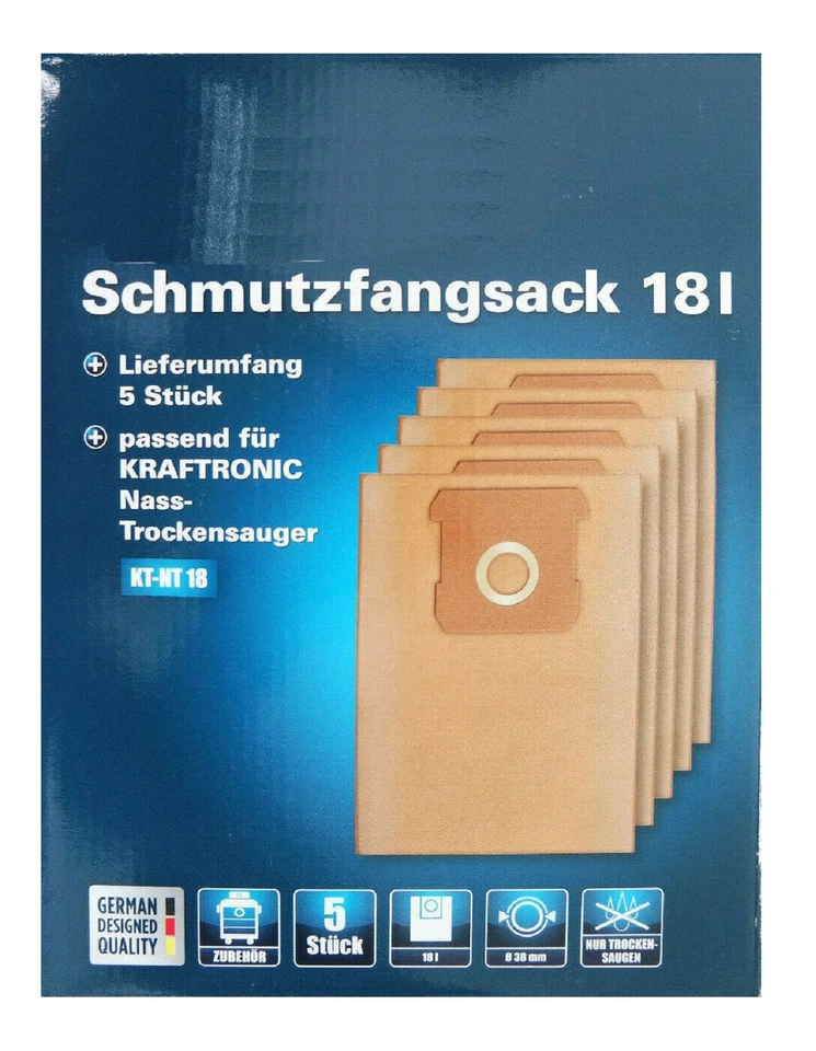 Schmutzfangsack 18l (5er Set) KT-NT 18 S Einhell - Bild 1 von 1