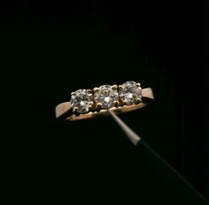 14KT Yellow Gold 1.00cttw Diamond Ring – Size 7.25 – 3.75g - Picture 1 of 9