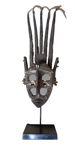Authentic Antique African Tribal, Ceremonial Mask Seashells, Coral & Mirrors - Picture 1 of 23