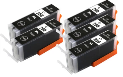 Tanques de tinta con chip para Canon PGI-250XL PGI-250BK Pixma MX920 iP8720 MG6320 MG7520 Foto 1 de 4