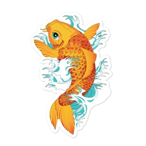 Koi Fish Sticker Vinyl jdm stance drift scary halloween decor horror  - Picture 1 of 4