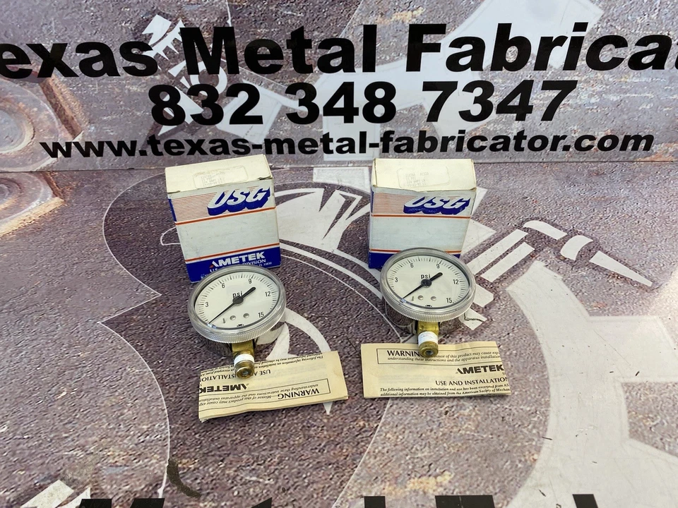 USG P1530 Pressure Gauge 0-15PSI Conn. 1/4” ANPT LM Size 2.5” Qty 2 - Image 1 of 4