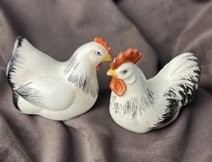 Salero y pimentero retro vintage de porcelana para gallo y gallina ~ pollos - Imagen 1 de 7