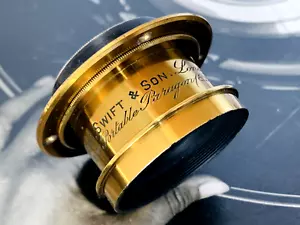 Swift & Son London No. 6 lentes portátiles de latón antiguo Paragon 8" (203 mm) F12 10x8" - Imagen 1 de 23