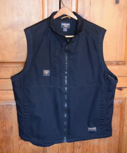 Ariat® Rebar Duracanvas Black Work Vest Mens XL Tall Sherpa Lined - Picture 1 of 7