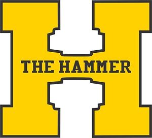Hammer Full Size Football Helmet Decals