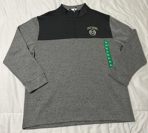 Champion Colorado State University Rams Gray 1/4 Zip Jacket XL Sweatshirt - NWT Cover