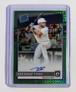 Abraham Toro 2020 Optic Rated Rookie Green Mojo automático/99 Parallel Astros Brewers - Imagen 1 de 3
