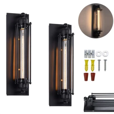 1-2× Retro Lampe Antik Wandleuchte Vintage Industrial Käfig Wandlampe Zimmer E27 - Bild 1 von 4