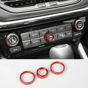 3 piezas cubierta de perno interruptor de audio interruptor de aire acondicionado rojo aleación para Jeep Compass 2021-22 - Imagen 1 de 9
