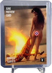Rebecca Ferratti 1995 Playboy Playmate Juni Preview Card #1PR mit Top Loader! - Bild 1 von 5