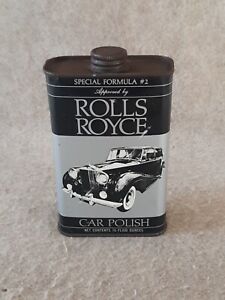 Vintage Tin Can Rolls Royce Automobile Car Polish 16 oz Oil Can Smythe-Warfield
