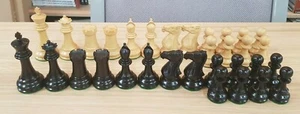 Juego de ajedrez de madera de ébano de boj 32 piezas 4" rey en caja sin tablero NUEVO - Imagen 1 de 11