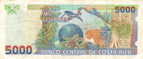 Costa Rica  5000  Colones  27.9.2004  Series  C  Circulated Banknote Top7 Cover