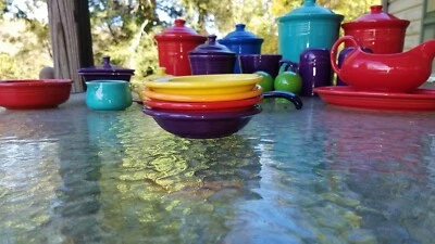 4 stacking FRUIT BOWL 5 3/8 mulberry tangerine sunflower scarlet FIESTA new