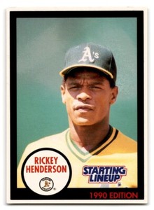 1990 KENNER STARTING LINEUP RICKEY HENDERSON CARD OAKLAND ATHLETICS