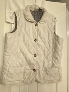 Jane Ashley SizeXL Ivory Button Front Vest W/Pockets - Picture 1 of 5