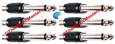 (6) 1/4" Male Mono Plug to Single RCA Jack (F) Audio Cable Cord Adapter VWLTW - Image 1 of 4