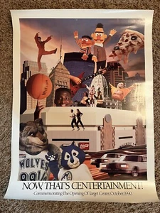 Vintage 1990 Hulk Hogan Wrestling Target Center Timberwolves Poster Minnesota - Picture 1 of 14