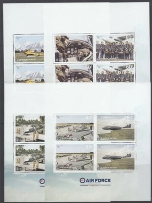NEW ZEALAND 2012 SET (x8) MINT MNH M/S's ex SOUV. BOOKLET 75 YEARS RNZAF (PB16) - Image 1 of 2