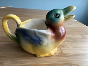 VTG Slovekia Pottery Mallard Creamer 1930’s  4.5”x3.5” - Picture 1 of 15