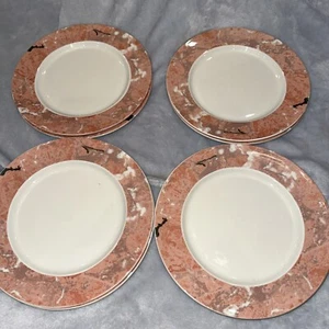 Villeroy & Boch Siena Salmon Orange Marble Salad Plates 8.25” set of 8. Mint. - Picture 1 of 4