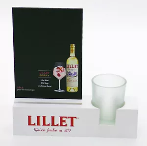 Lillet Aperitif Blanc Wild Berry Tischaufsteller mit Teelichtglas Vase 7828 - Bild 1 von 5