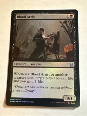 Blood Artist Foil X1 Eternal Masters NM  Condition See Front/back Pics - Image 1 of 2