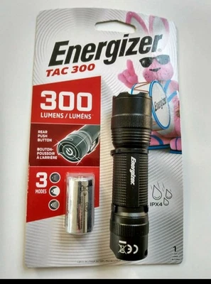 Linterna metálica táctica Energizer TAC 300 LED cuerpo con clasificación IPX4 300 lúmenes Foto 1 de 2